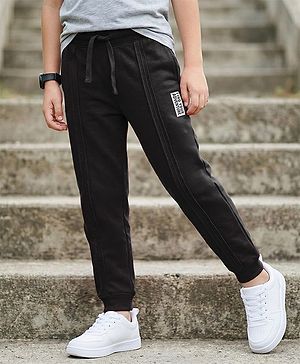 Pine Kids Knit Full Length Lounge Pant With Find Your Adventure Badge - Black