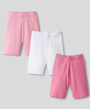 Bonfino 100% Cotton Knit Solid Shorts Pack of 3 - Multicolor