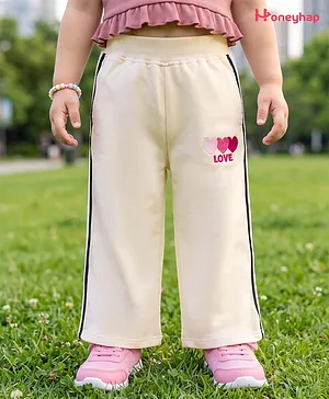 Honeyhap Premium 100% Cotton Knit
                              Full Length Lounge Pant With Hearts
                              Embroidery - Birch