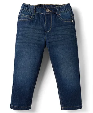 Babyhug
                              Full Length Washed Denim Jeans with
                              Stretch - Navy Blue