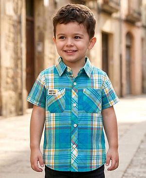 Babyhug Cotton Woven Half Sleeves Checked Shirt - Multicolor
