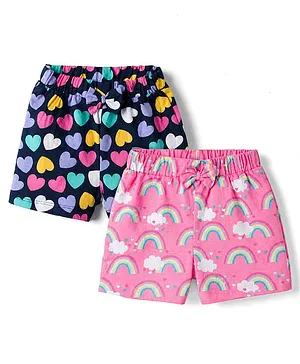Babyhug Single Jersey Knit Mid Thigh
                              Printed Shorts Pack of 2 - Multicolor