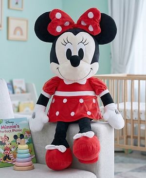 Babyhug Disney Minnie Mouse Soft Toy 50 cm Premium Plush Stuffed Toy Super Soft & Washable Perfect for Cuddle & Gifting Imaginative Play Sleep Companion for Kids BIS Certified Home & Car Décor