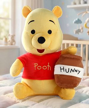 Babyhug Disney Winnie the Pooh Soft Toy 35 cm Premium Plush Stuffed Cuddly Toy Super Soft & Washable Perfect for Gifting, Imaginative Play & Emotional Development BIS Certified Home & Car Decor