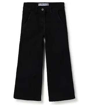 Tales & Stories Denim Woven Solid
                              Flared Jeans - Black