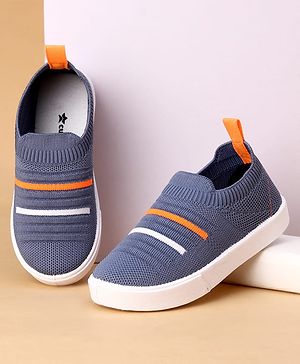Cute Walk by Babyhug Slip On Casual Shoes with Stripe Detailing - Blue