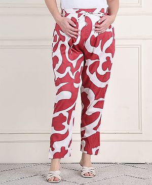 Moms Maternity Cotton Woven Mid...