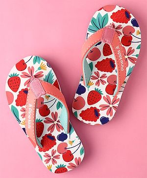 Pine Kids Slip On Tropical Theme Printed Flip Flops - Multicolour