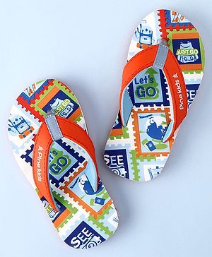 Pine Kids Slip On Text Printed Flip Flop - Multicolour