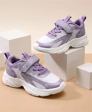Cute Walk by Babyhug Velcro Closure Solid
                      Sneaker Shoes - Purple