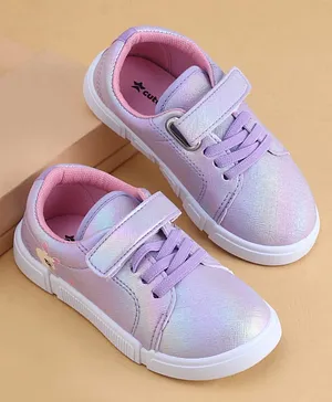 Cute Walk by Babyhug Velcro Closure Casual
                      Shoes with Bunny Print - Purple