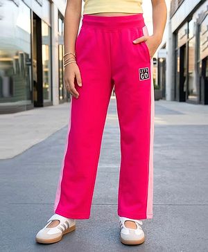 Pine Kids Knit Full Length Cut & Sew Track Pant with Lets Go Print - Red