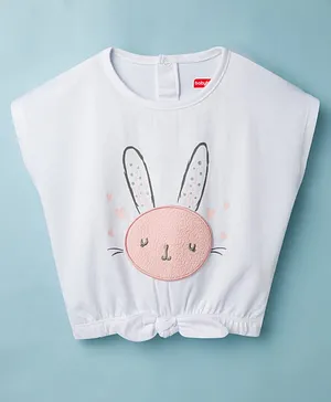 Babyhug
                              Cotton Knit Half Sleeves T-Shirt With
                              Bunny Patch - Multicolor