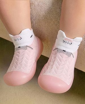 Cute Walk by Babyhug Slip On Sock Shoes - Pink