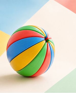 Babyhug Activity Exercise & Fitness Ball for Kids| 12 Activity Fixtures & 2 Rings| DIY Assembly Toy| Learning & Educational Puzzle Ball| Logical Thinking & Brain Development| BIS Certified
