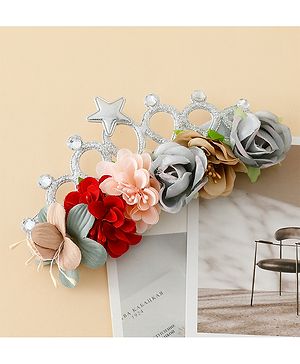 Babyhug Headbands With Floral Applique - Multicolor