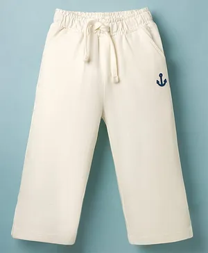 Kookie Kids
                              Looper Knit Full Length Lounge Pant With
                              Anchor Print - Off White