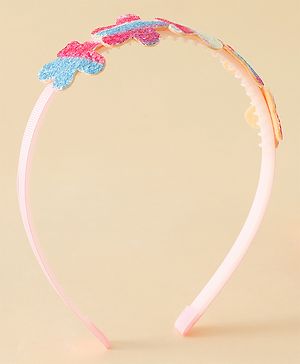 Pine Kids Free Size Hair Band With Floral Applique - Multicolour