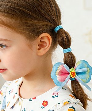 Babyhug Free Size Bow Hair Rubber Band Pack of 2- Multicolor