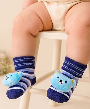Cute Walk by Babyhug Socks Shoes With Animal Applique - Multicolor