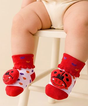 Cute Walk by Babyhug Socks Shoes With Animal Applique - Multicolor