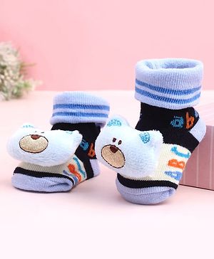 Cute Walk by Babyhug Socks Shoes With Animal Applique - Multicolor