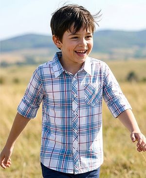 Pine Kids Cotton Woven Full Sleeves Checks Shirt - Multicolor