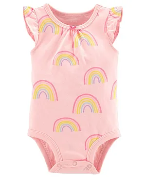 Carter's Rainbow Flutter-Sleeve Collectible Bodysuit - Light Pink