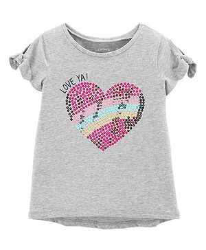 Carters Sequin Heart Hi-Lo Tee...