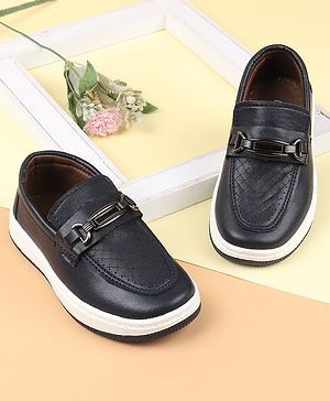 Cute Walk by Babyhug Slip On Solid Colour Loafers - Navy Blue