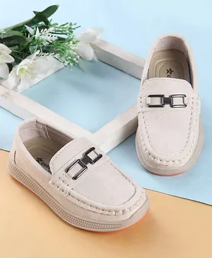 Cute Walk by Babyhug Slip On Solid Color
                      Loafers - Beige