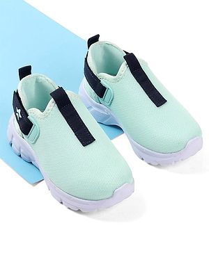 Cute Walk by Babyhug Solid Colour Sneaker Shoes with Velcro Closure - Aqua Blue
