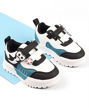Cute Walk by Babyhug Velcro Closure Solid Color Sneakers Shoes - Teal Blue
