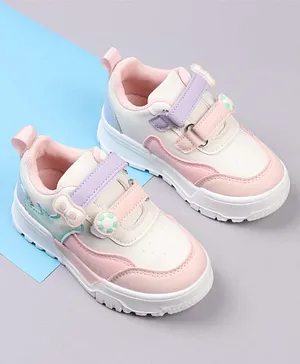 Cute Walk by Babyhug Closure Solid Color
                      Sneakers - Pink