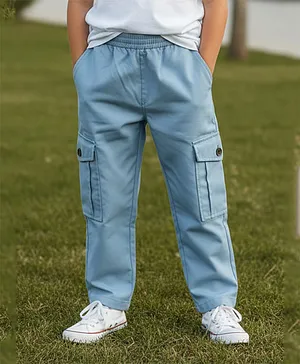 Cutiekins Woven Solid Cargo Pant -
                              Sky Blue