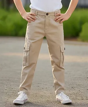 Cutiekins Woven Solid Cargo Pant -
                              Beige