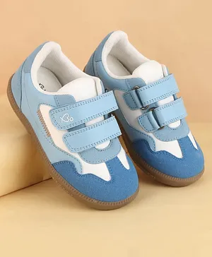 Babyoye Velcro Closure Solid Casual Shoes - Blue