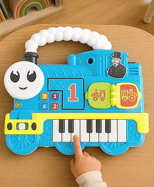 Babyhug Melody Express Musical Piano| Interactive Musical Toy| 8 Built-In Melodies| Piano Keyboard| Number Buttons| Sound & Light Effects| Adjustable Volume| 12+ Months| BIS Certified