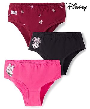 Pine Kids Disney Lycra Knit Panties With Minnie Mouse Graphics Pack of 3 - Multicolor