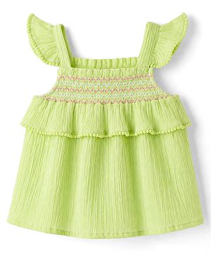 Babyhug 100% Cotton Crepe Woven Top with Smocking Detailing Multi Color 9-12 Months