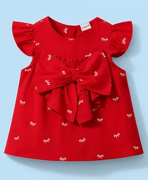Babyhug
                      Cotton Woven Top with Bow Detailing & All Over
                      Print Multi Color 6-9 Months