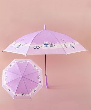 Babyhug Free Size Umbrella with Penguin Print - Purple