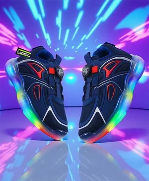 Binos Colour Blocked BOA System Closure LED Shoes - Navy Blue