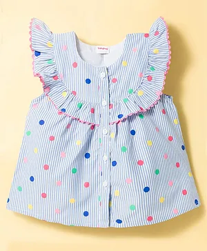 Babyhug
                              Cotton Woven Top Sleeveless Striped All
                              Over Print Multi Color 6-9 Months