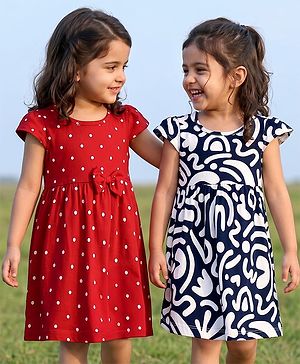 Babyhug Cotton Knit Multi-Pack/ Value Packs Short Sleeves Round Neck Multi Color 6-9 Months