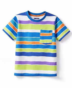 Pine Kids
                              Cotton Knit T-Shirts Striped Round Neck
                              Half Sleeves Multi Color 4-5 Years