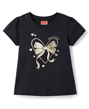 Babyhug Cotton Knit T-Shirts Half
                              Sleeves Foil Detailing Multi Color 6-9
                              Months