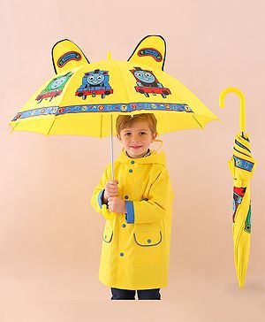 Babyhug Free Size Umbrella with Thomas & Friends Print - Yellow