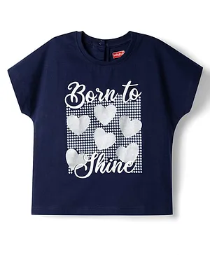 Babyhug
                              Cotton Knit Half Sleeves Oversized T-Shirt
                              With Heart & Text Print - Multicolor