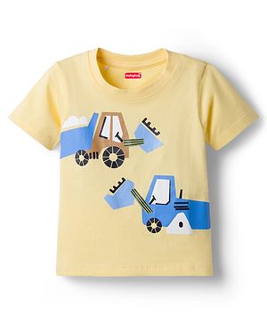 Babyhug Cotton Knit T-Shirts Half Sleeves with Graphics Multi Color 6-9 Months